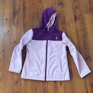 Free Country Kids Raincoat in Purple and Light Pink